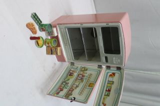 RARE Pink Vintage Wolverine No.  185 Tin Metal Toy Refrigerator 2
