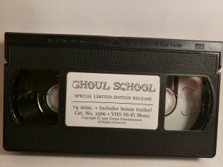 RARE Limited Edition Release Ghoul School VHS Horror Tempe Video 4