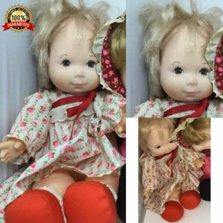 Vintage Blonde Doll Babydolls 1973 With Marked At The Back Head 12 " Fisher Price