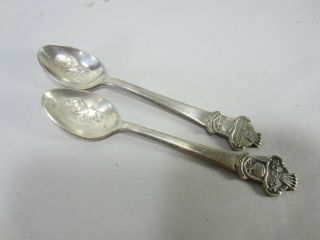 2 Vintage Rolex Bucherer Souvenir Spoons