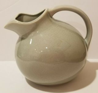 Tilted Ball Jug Pitcher by CRONIN ? Light Gray Ice Lip Kitchen Collectible USA 2
