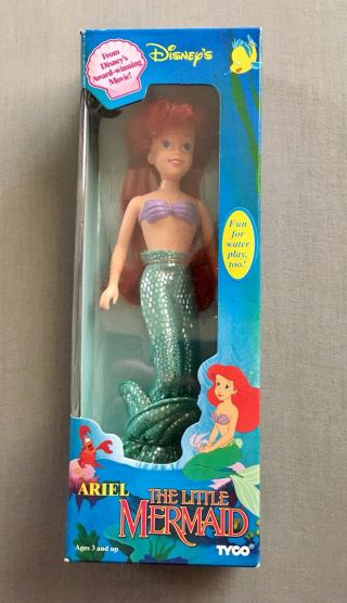 Vintage 90s Disney The Little Mermaid Tyco 1991 Ariel Doll Mib W/outfit