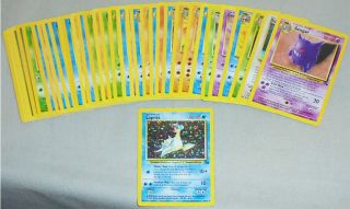 1999 - Pokemon - Fossil 1st Gen Tcg Cards Near Complete Set W/rare Holo Foil