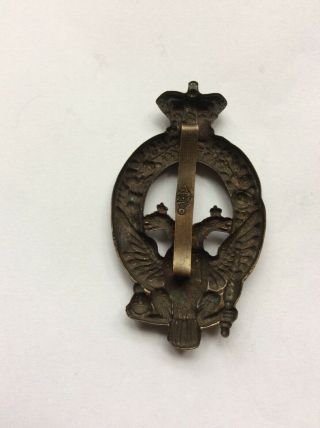 rare antique ww1 russian army badge IMPERIAL RUSSIAN badge maker marked rear 2