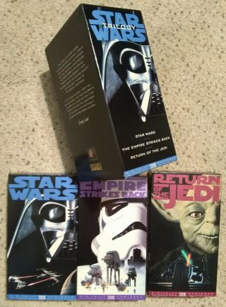 Star Wars Trilogy - 1995 3 Vhs Boxed Set - @ Theatrical Versions @ Rare