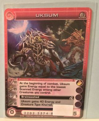 Chaotic Foil Card Uksum,  Rare Forged Unity 16/100
