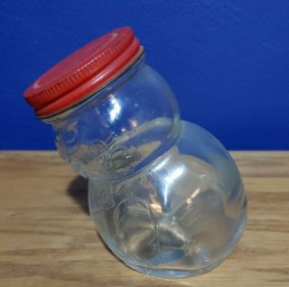 Rare Vintage 1940 or 1950 ' s Mr.  Peanut Planters Peanuts Glass Jar w/lid 2