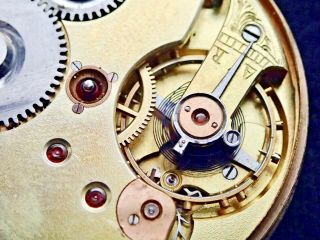 Fine Swiss Pocket Watch Movement Gold Caped Jewels Lange Style C1900
