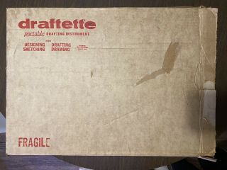 VERY RARE Vintage 1960’s Draftette 9 - B Portable Drafting Table w/ Box 5