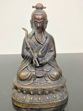 Vintage Rare Chinese Bronze Immortal Wise Man Figurine Sculpture Statue