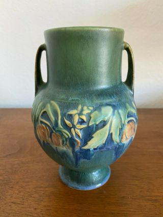 1933 Roseville Pottery " Baneda " Handle Vase - 589 - 6 " - Lovely Rare Gem