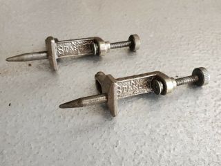 Early Rare Vintage Set Of 2 Stanley No.  4 Trammel Points