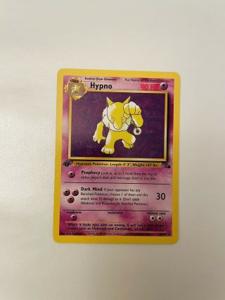 Hypno 23/62 1st Edition Fossil Set Rare Pokemon Tcg Card 1999 Wotc Nm/mint Psa?