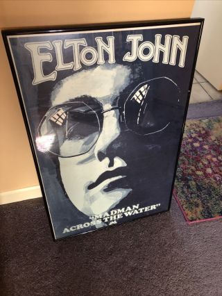 Elton John British Promo Poster Madman Across The Water Rare