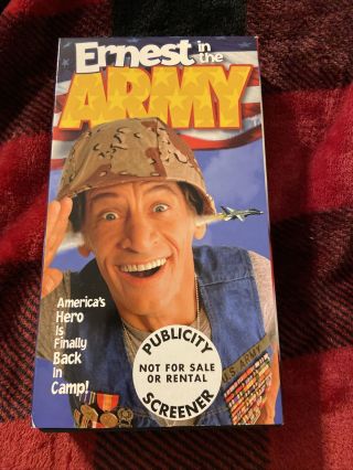 Ernest In The Army Rare Screener (vhs,  1998)