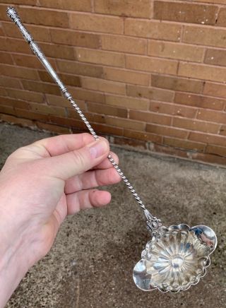 A Fine Quality Antique Solid Silver French Punch / Toddy Ladle,  Circa 1800s.