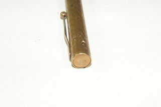 Rare Sheaffer No.  1 1910 ' s Gold Filled Fountain Pen Chevron Pattern w/ Clip 4