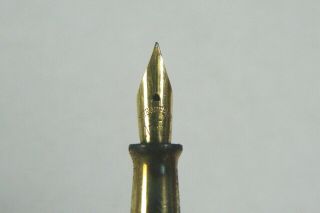 Rare Sheaffer No.  1 1910 ' s Gold Filled Fountain Pen Chevron Pattern w/ Clip 5
