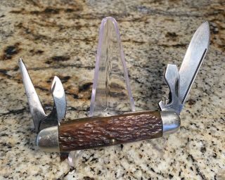 Rare Kutmaster “united States Navy” 4 Blade Pocket Utility Knife - 3 5/8” - “nice”