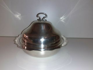 Antique Silver Plated Muffin Dish 7 1/4 Inches James Dickson & Son
