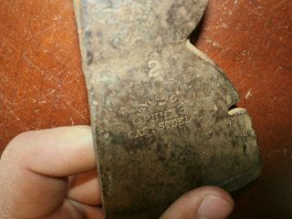 Vintage Antique Cast Iron Hammond No.  2 Axe Hatchet Hammer Head Hand Tool 2