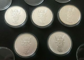 Rare Set 2011 - 2015 Archangel Michael Ukraine Investment Coins 999.  9 Silver Oz