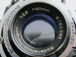 RARE Graflex XL Rodenstock - Heligon 80mm F2.  8,  Medium Format Range Finder Camera 3