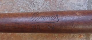 Antique Vintage Winner No.  90 Regulation Baseball Bat