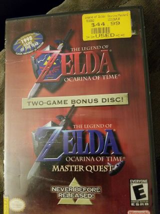 Legend Of Zelda Ocarina Of Time / Master Quest - Nintendo Gamecube - Rare