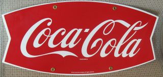 RARE Vintage Coca Cola Porcelain Sign 