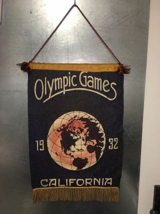 Rare Vintage 1932 Los Angeles Olympics Banner For Tuco403