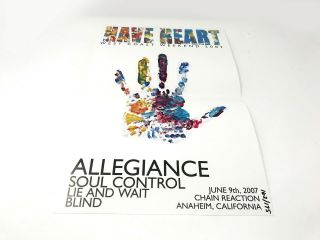 Have Heart Band Poster LE 162/175,  RARE Have Heart Show Poster 2007 Soul Control 3