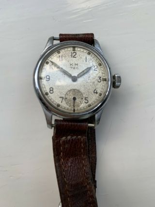 Rare Ww2 German Kriegsmarine Km 720 Watch In Order