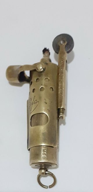 Lighter Austrian JMCO IFA Pat.  105107 Brass Trench Cigarette Pocket Lighter Rare 2
