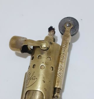 Lighter Austrian JMCO IFA Pat.  105107 Brass Trench Cigarette Pocket Lighter Rare 3