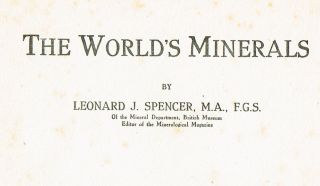 1911 Oxides,  Haematite,  Geology Rocks & Minerals,  Antique Print - L.  J Spencer 3