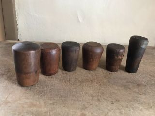 Best Set 6 Old Antique Wooden Barrel Bungs Plugs Patina Handmade Aafa