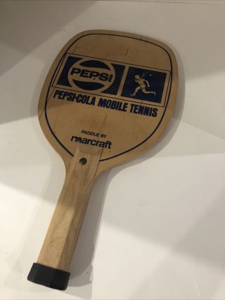 Pepsi Mobile Tennis Marcraft Wooden Paddle (rare) Pepsi Spirit