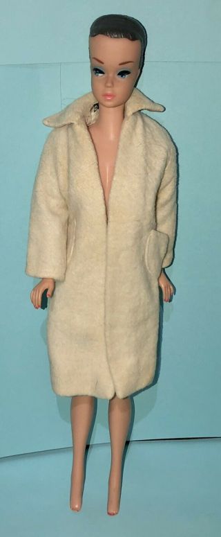 915 Vtg Barbie " Peachy Fleecy " Coat 1960 