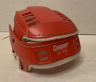 Vintage Rare Cooper Sk100 Hockey Hurling Helmet Red Skateboard