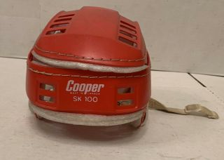 Vintage Rare Cooper SK100 Hockey Hurling Helmet Red Skateboard 2