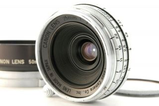 Rare【exc,  】 Canon 25mm F/3.  5 L Mf Lens Leica Screw L39 Ltm With Hood 91a