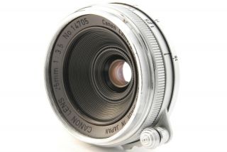 RARE【EXC,  】 Canon 25mm F/3.  5 L MF Lens Leica Screw L39 LTM with Hood 91A 3