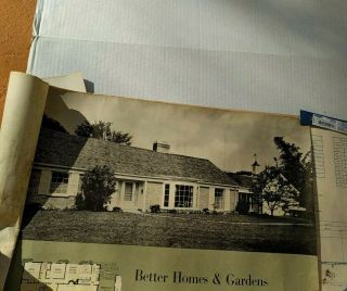 Vintage Architectural Blueprints 1955 Better Homes Gardens 5 - Star Plan 2511 Rare
