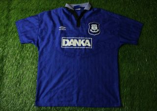 Everton England 1995/1997 Rare Football Shirt Jersey Home Umbro Size Xl