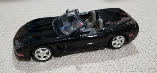 Burago 1997 Chevrolet Corvette Cs Convertible 1/18 Scale Diecast Black Rare