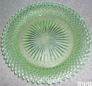 Vintage Miss America Green Depression Glass Bread Butter Plate Anchor Hocking
