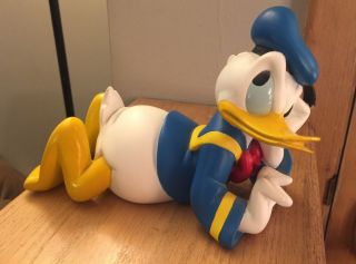 Extremely Rare Walt Disney Donald Duck Laying Down Cranky Figurine Statue
