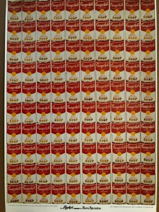 ANDY WARHOL 100 CAMPBELL ' S SOUP CANS LITHOGRAPH 1987 MAZZOTTA POSTER RARE 3