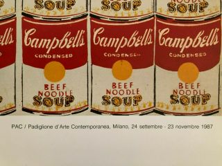 ANDY WARHOL 100 CAMPBELL ' S SOUP CANS LITHOGRAPH 1987 MAZZOTTA POSTER RARE 6